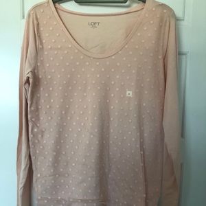 Pink Polka Dot Long Sleeve Top